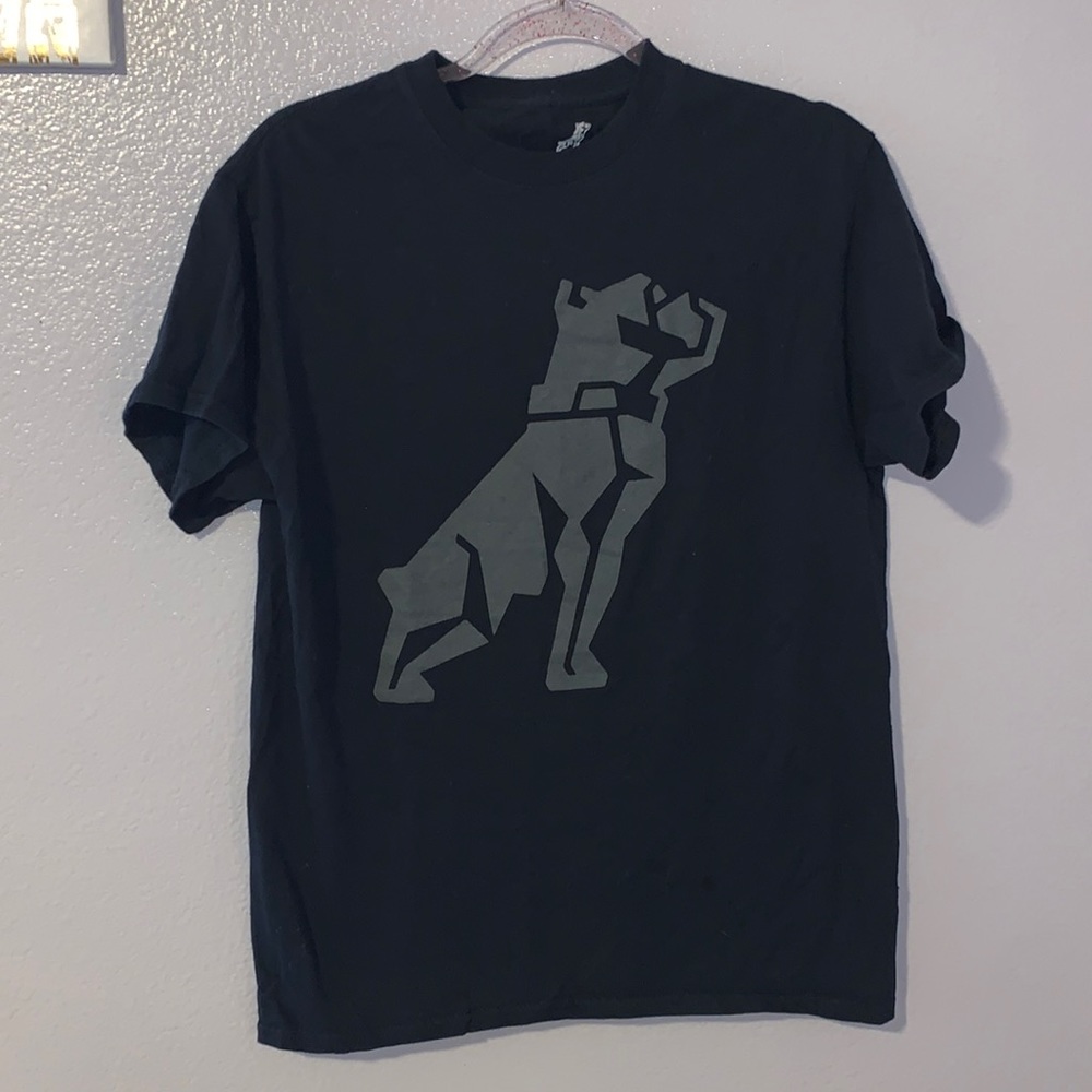 Mack black bulldog Rottweiler short sleeve shirt